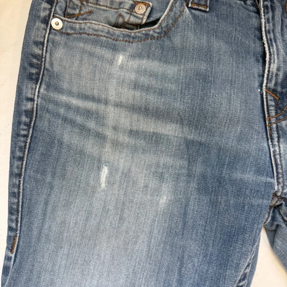 True Religion Men's 31 Rocco No Flap SN Jeans Lightwash Grunge Preppy Denim